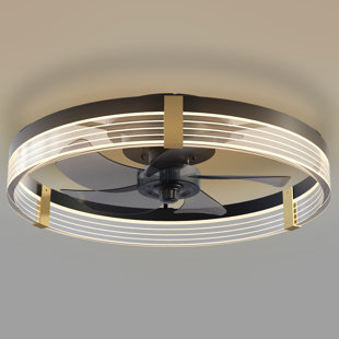 Kordae Flush Mount Dimmable Ceiling Fan With LED Lights 